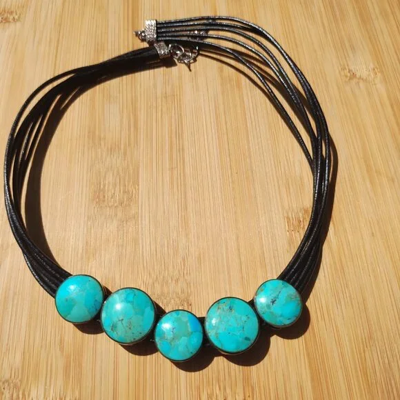 Jay King DTR 925 Sterling Silver Turquoise Rainbow Calsilica Reversible - Picture 7 of 10